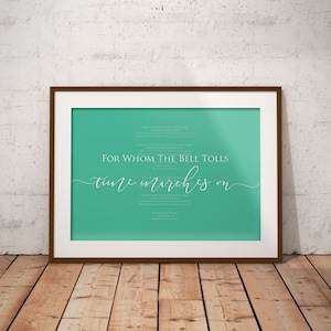 For Whom The Bell Tolls Metallica Lyrics Metallica music Wall Print Home Decor