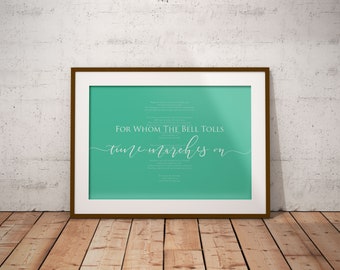 For Whom The Bell Tolls Metallica Lyrics Metallica music Wall Print Home Decor