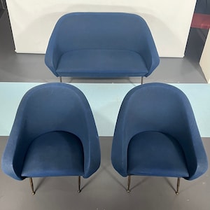 Mid-century modern loveseat and armchairs by Gastone Rinaldi from 50s