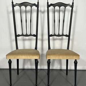 Italian Vintage set of two side Chiavari chairs from 50s