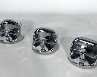 Mid-century modern set of three chrome plastic coat hangers Olaf Bohr 1960s