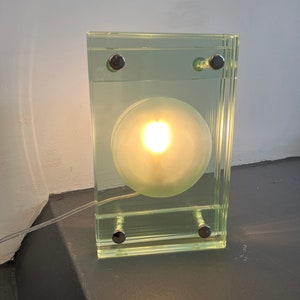 Italian Modern thick glass table lamp from 70s