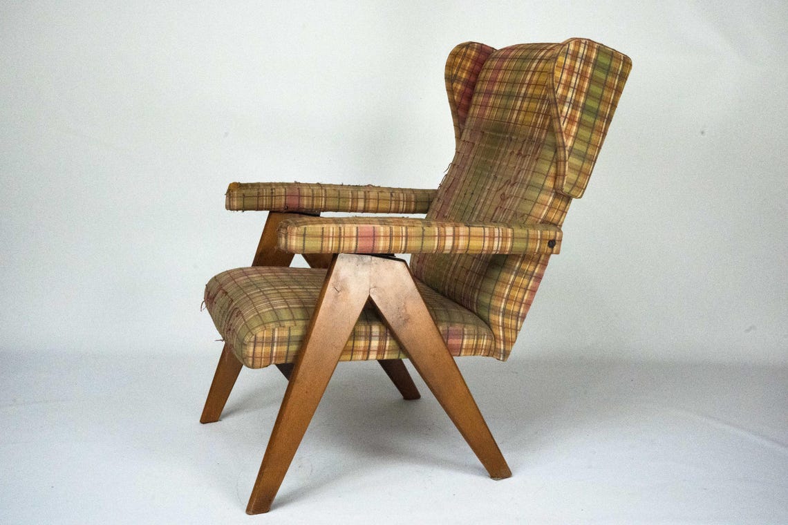 Italian Mid-Century Modern Reclining Armchair, 1960s, foto 1 de 5