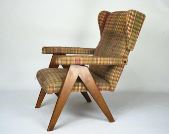 Italian Mid-Century Modern Reclining Armchair, 1960s