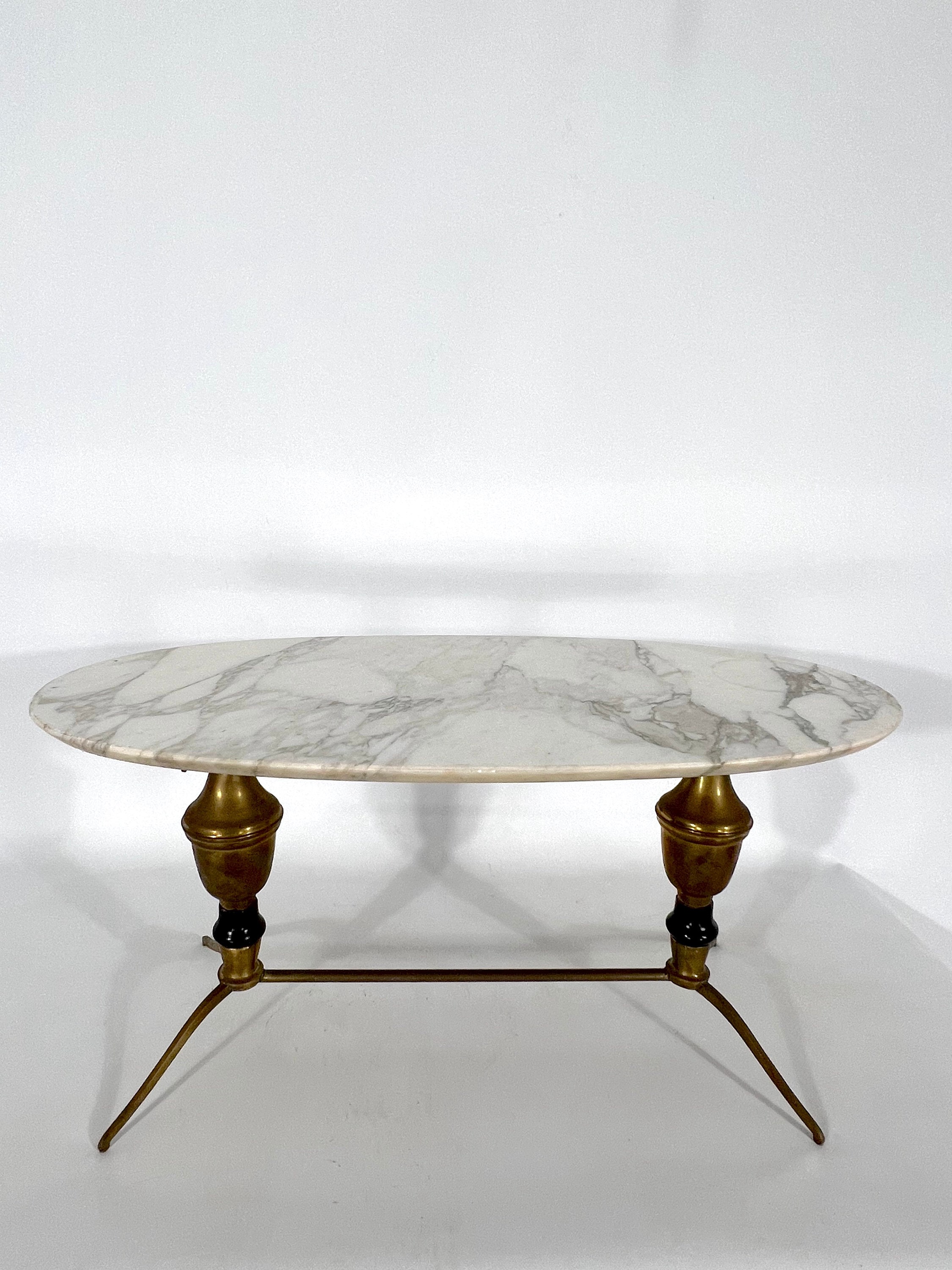 Antique oval marble cheap top coffee table