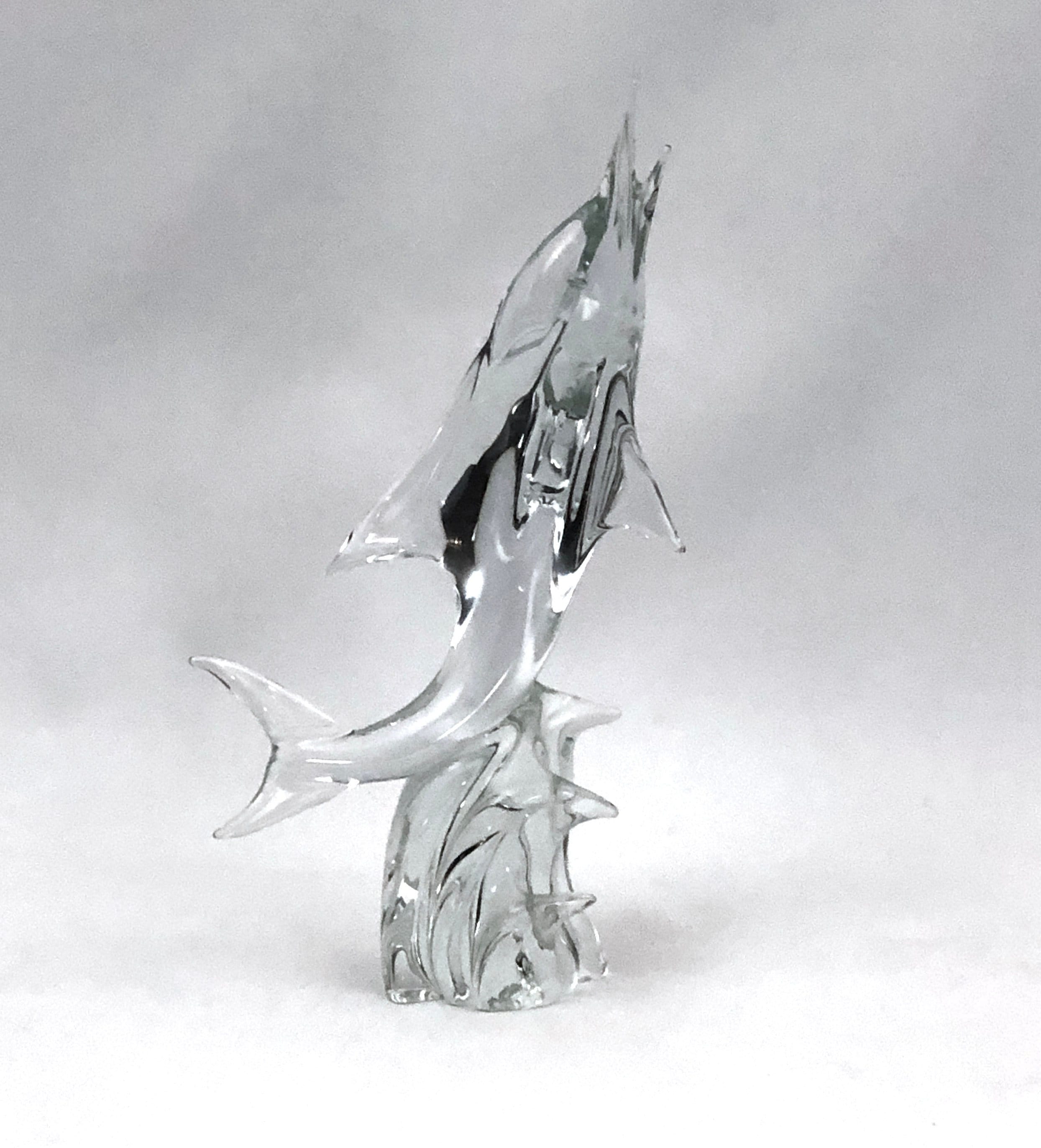 Licio Zanetti, Large Mid-century Murano Glass Dolphin Sculpture