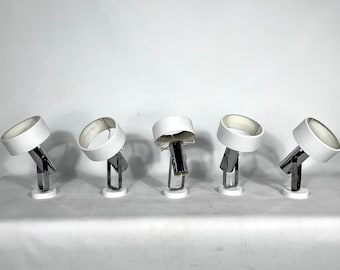 Stilnovo Milano, set of five orientable wall lights from 50s