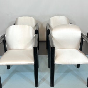 Mid-Century Italian Modern set of 4 armchairs from 70s