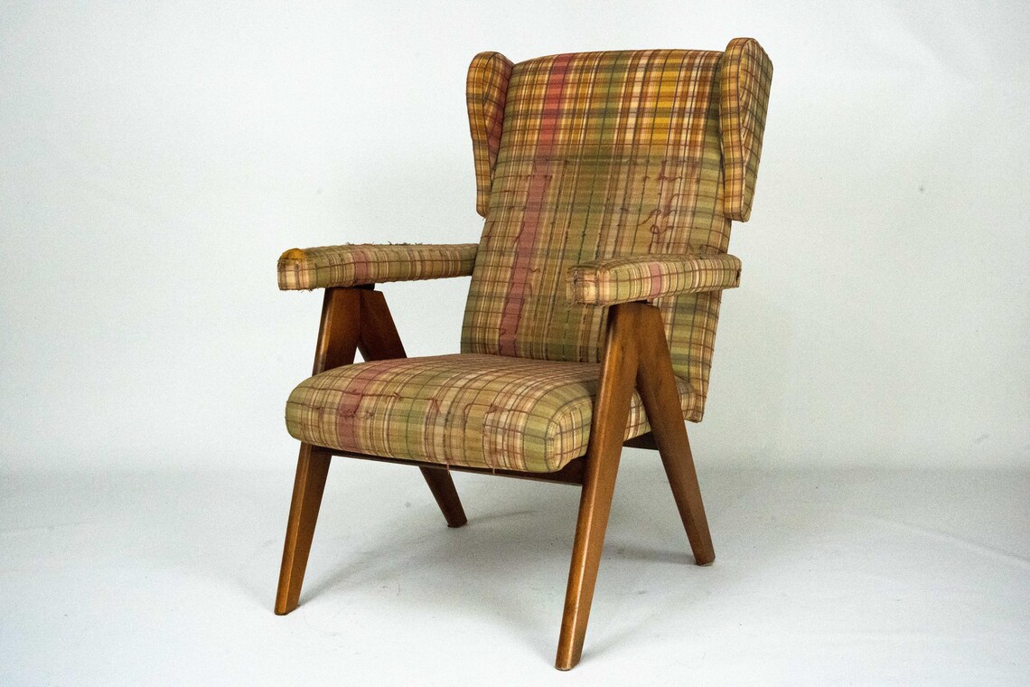 Italian Mid-Century Modern Reclining Armchair, 1960s, foto 4 de 5