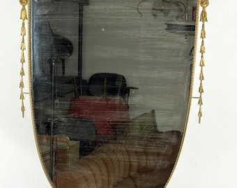 Mid-century Italian mirror in brass. Italy 1950s