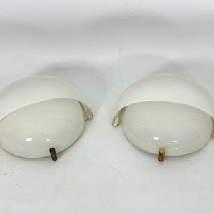Rare Set of two Glass and brass Mania sconces by Vico Magistretti for Artemide. Italy 1960s