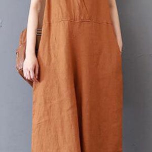 Maxi Linen Women Overall Washed  Soft Linen Jumpsuits /The LIGHT OF TOMORROW