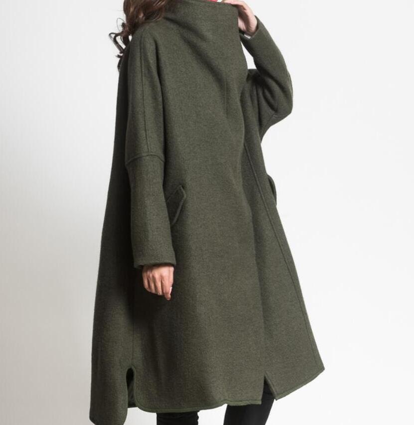 green coat plus size