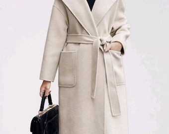Women Wool Coat, Winter Wool Jacket, Wool Jackets Women Wool Coat Any Size