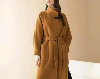 Women Wool Coat, Winter Wool Jacket, Wool Jackets Women Wool Coat Any Size
