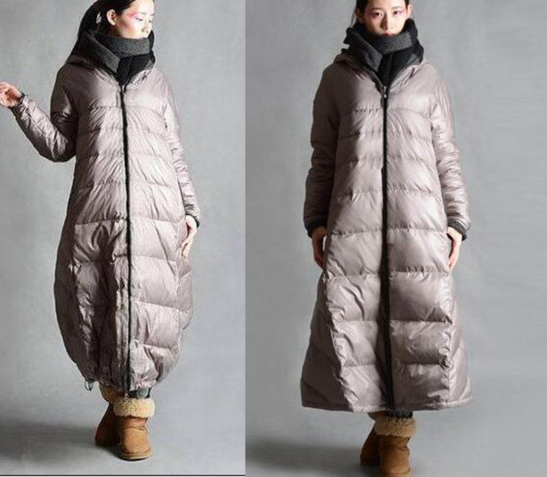 Bud Style Long Down Jacket Women Winter Duck Down Coat Thick - Etsy