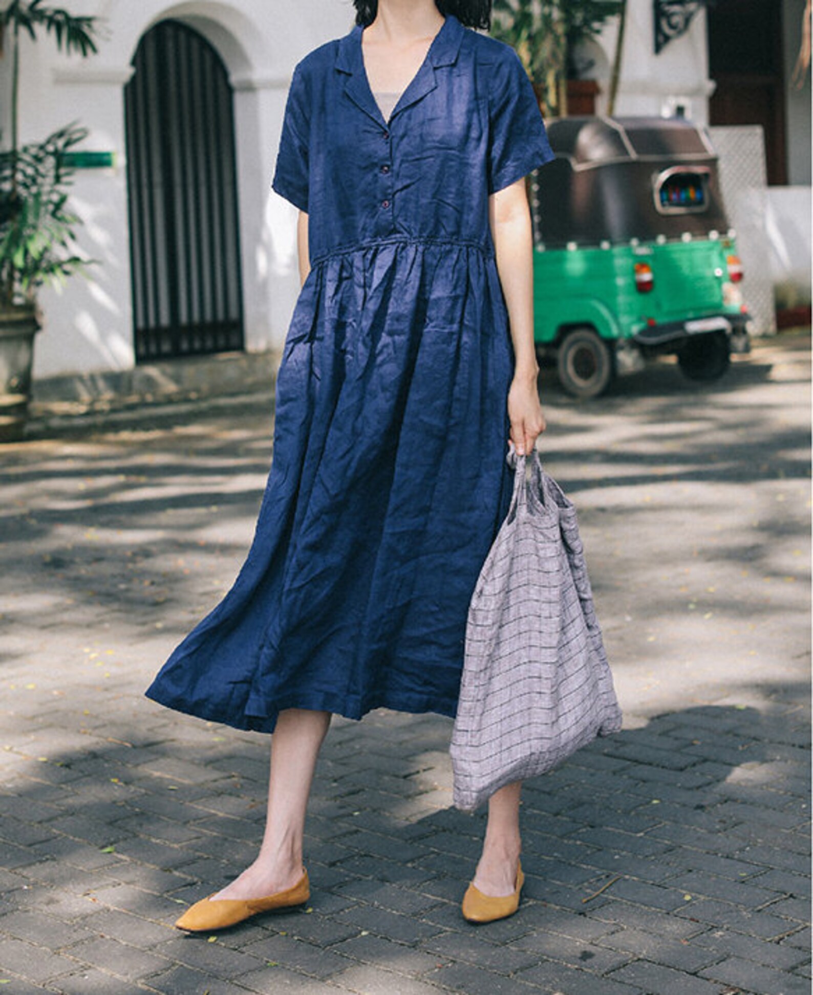 Women Dress Linen Cotton Women Dresses Any Size Tailored Made Etsy