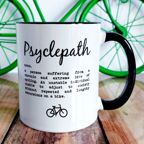 Gifts for Cyclists - Psyclepath Mug - Cycling Gift - Presents for Cyclists