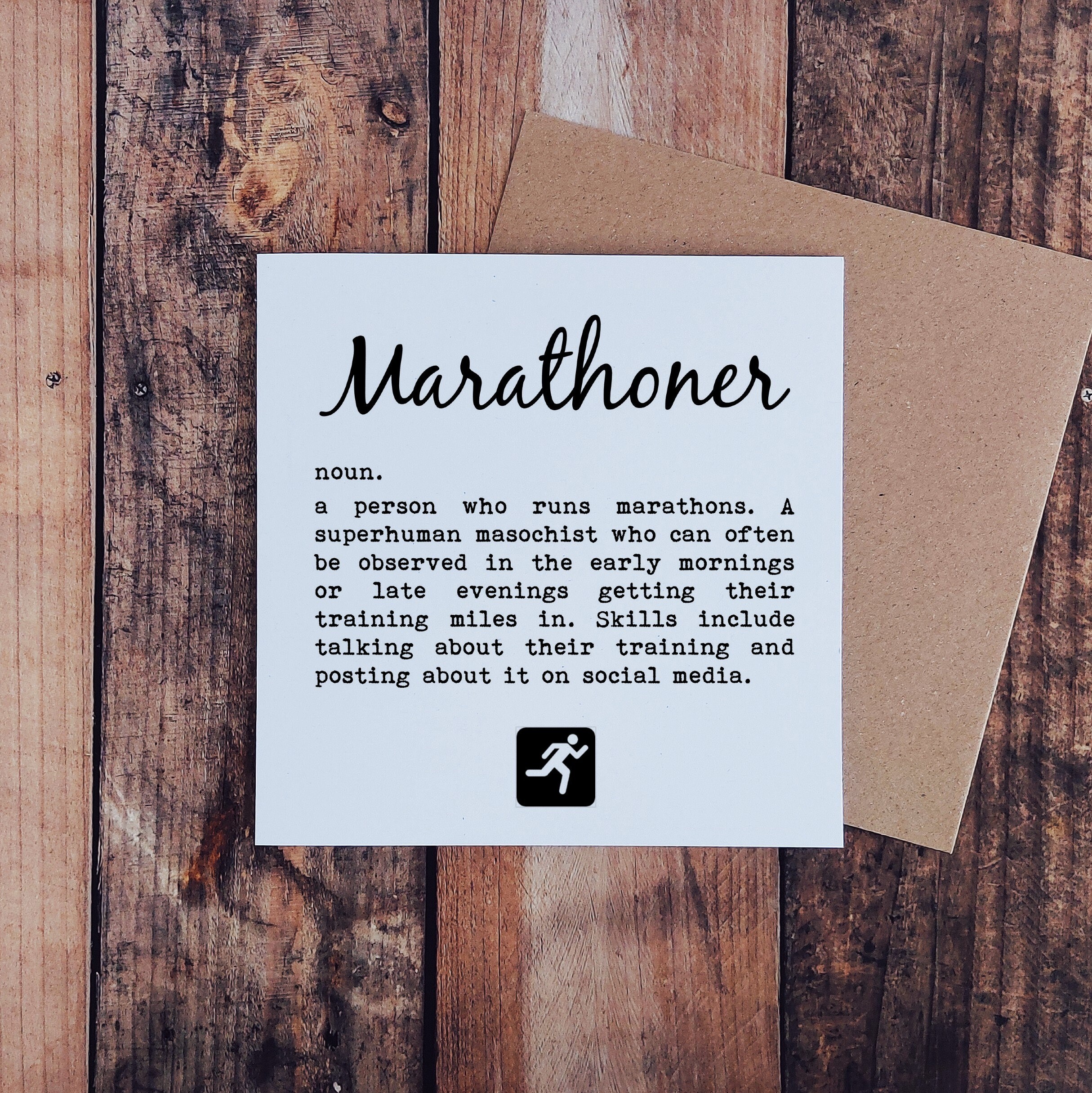 Greetings Card Marathoner... Marathon Card