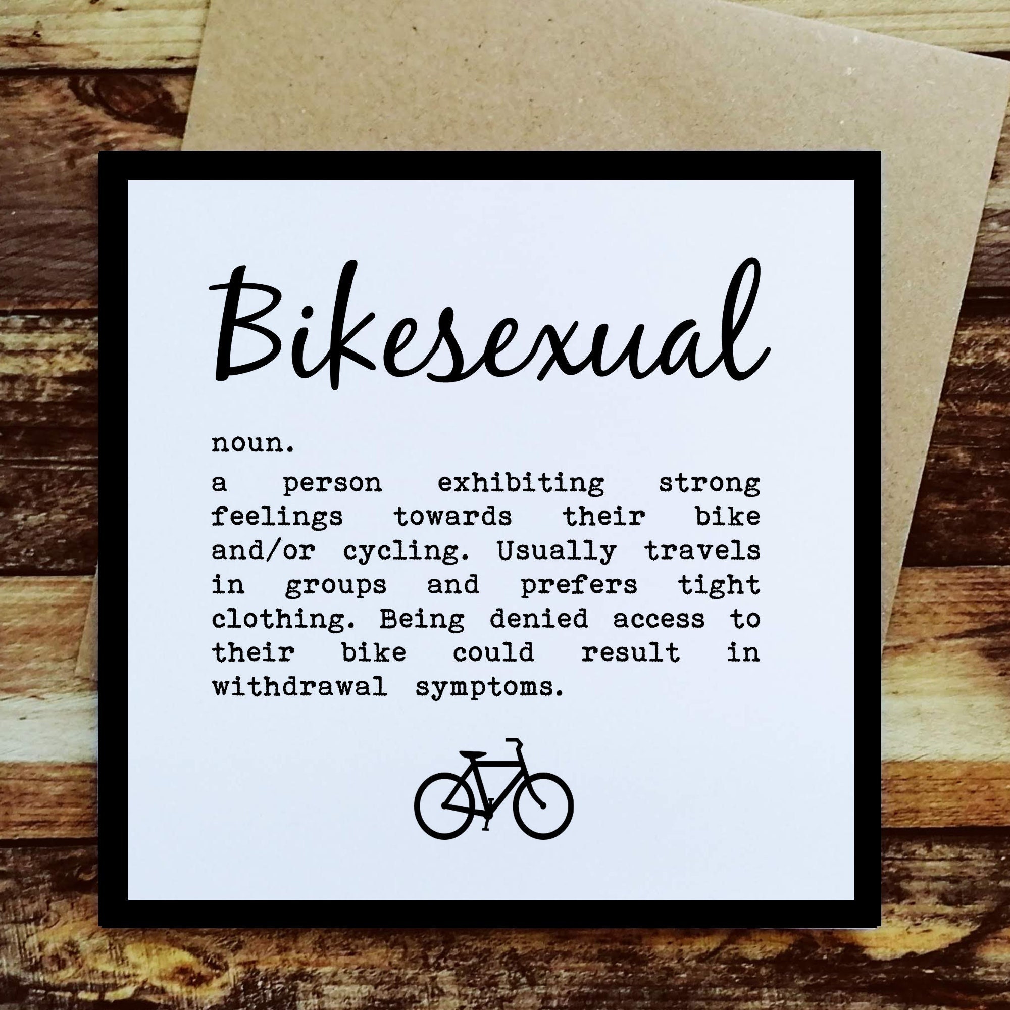 Cycling Card Bikesexual, Bike Card, Cyclist Card, Cycling