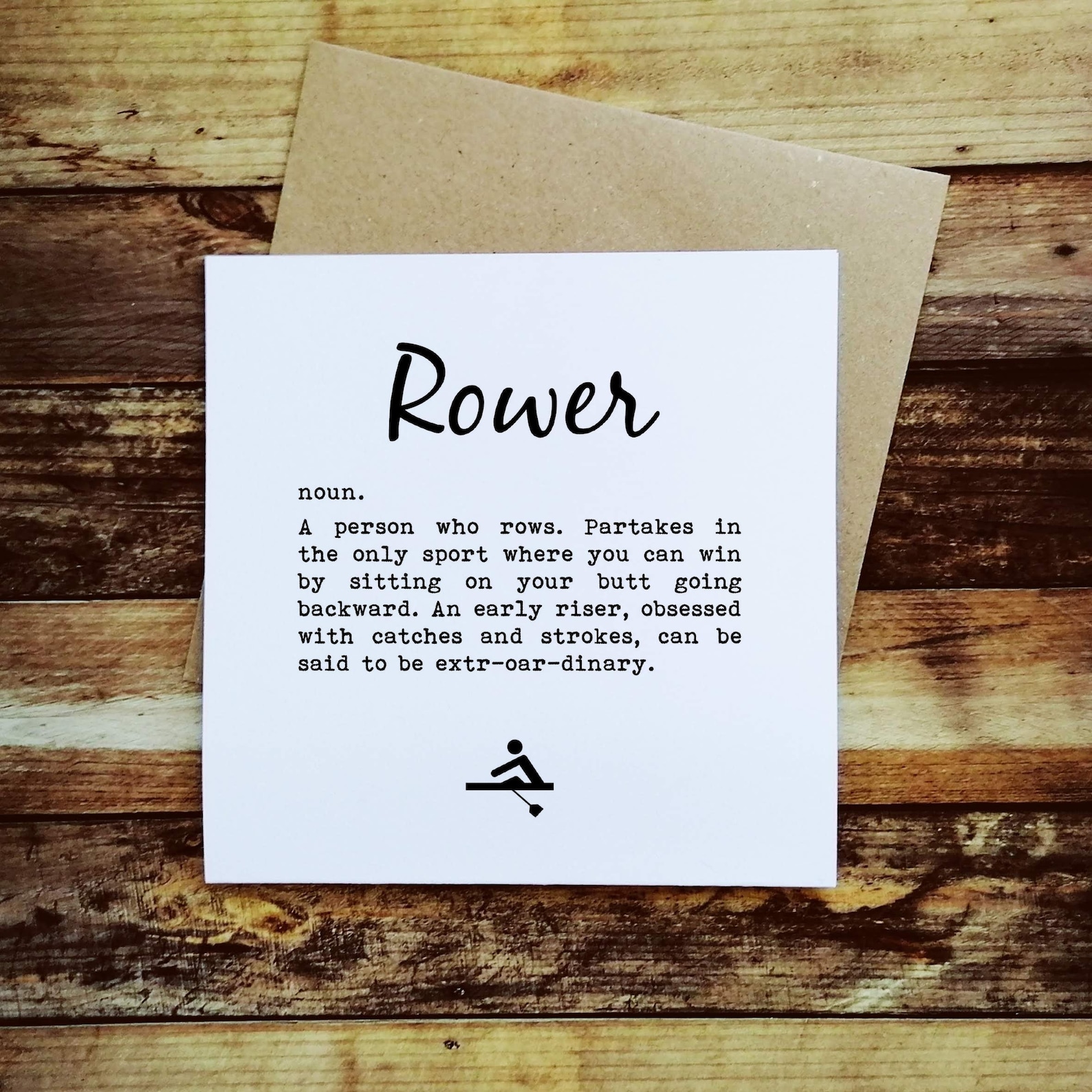 Rower Definition Rowing Card. Rowing Crew Rowing Coach. Etsy