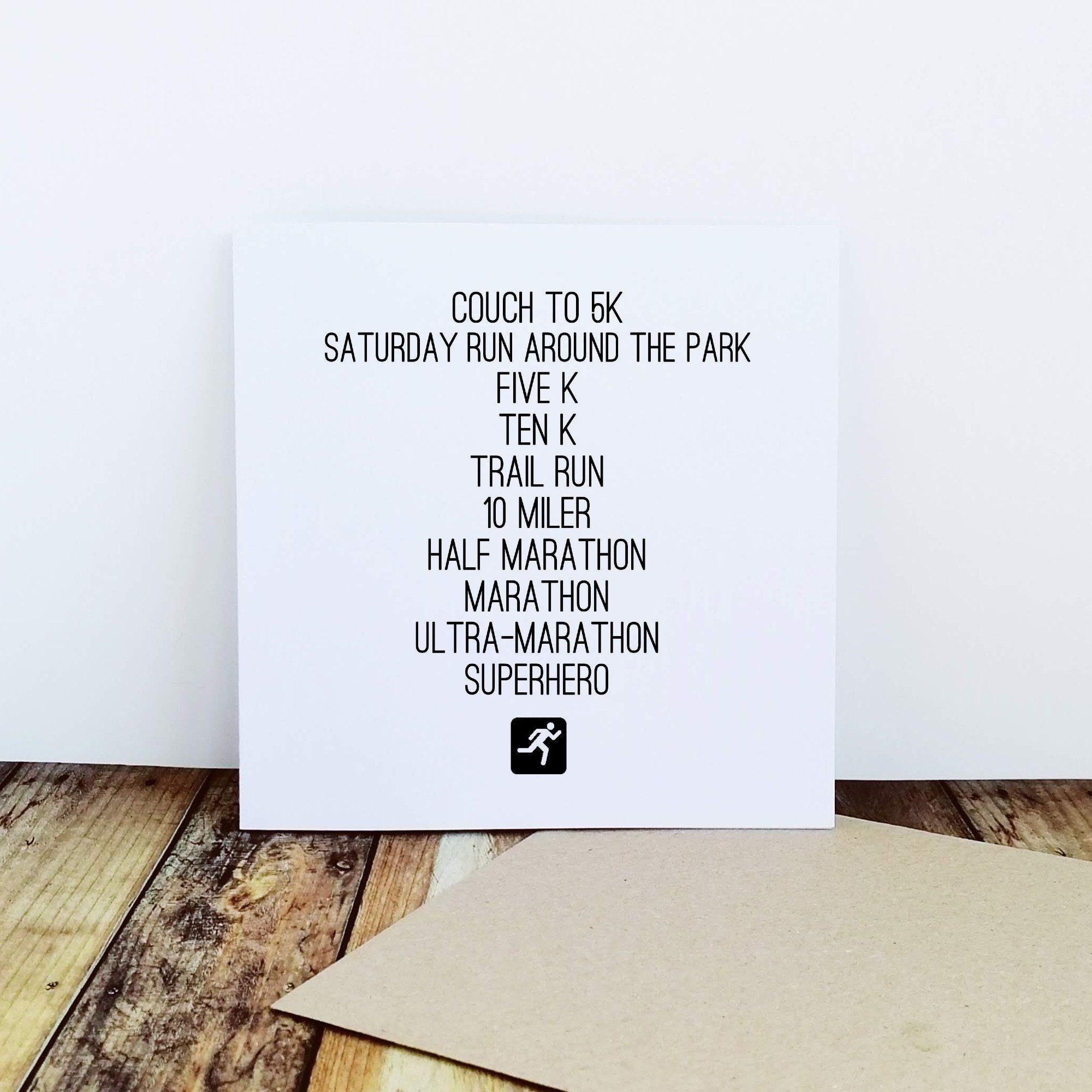 Running Superhero Running Card Runner Card Card for Etsy