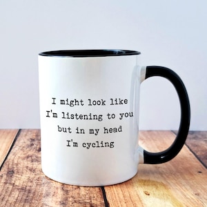 Cycling Gifts - I might look like...Bike Gifts, Cyclist Birthday, Mountain Bike Gift, Cycling Mug, Cycling Gifts for Men, Gift for Cyclist