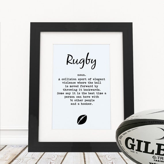 Cadeaux de rugby Définition du rugby. Impression encadrée. Cadeau drôle de  rugby, cadeau pour fan de rugby, cadeau dentraîneur de rugby, cadeaux de  rugby pour hommes -  France