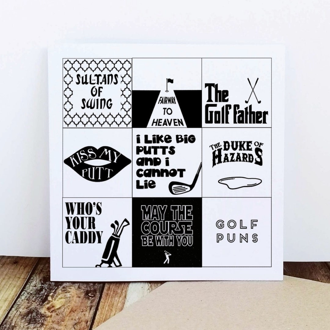 Golf Card Rude Golf Puns - Golf Card. Golfer Card, Card for Golfer, Card for Dad ...