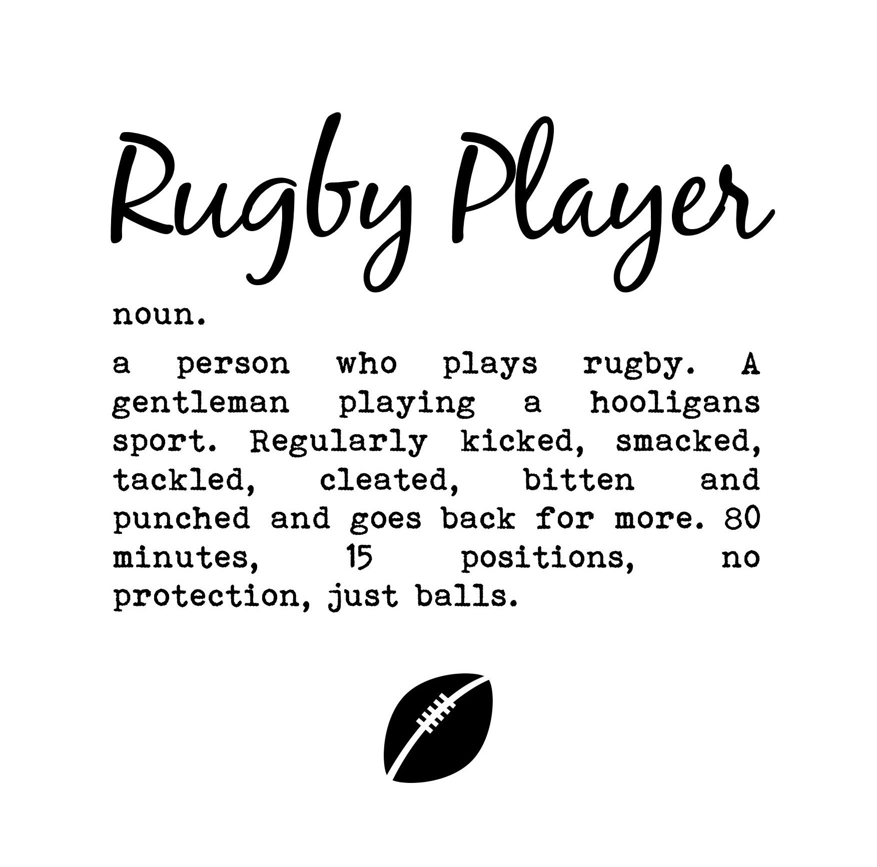 Rugby Gifts Rugby Player Definition Large Framed Print. Etsy