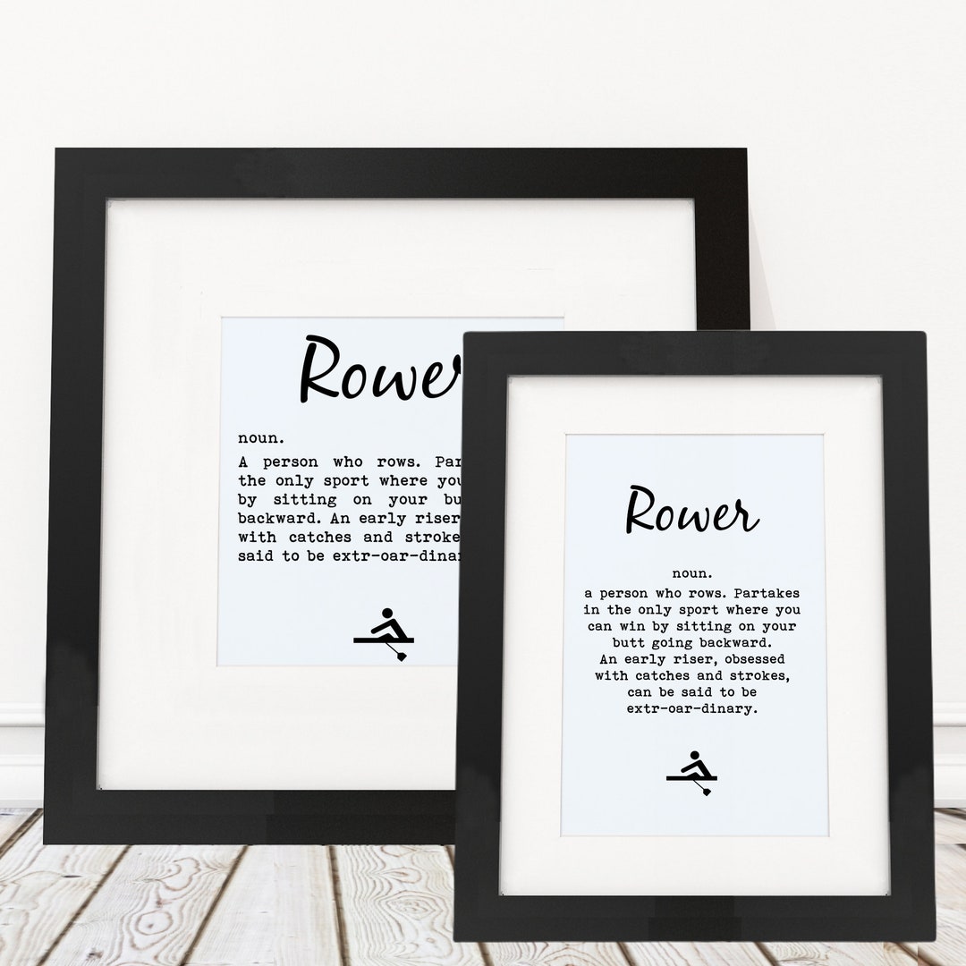 Rowing Gifts Rower Definition Print Rower Gift Rowing Etsy