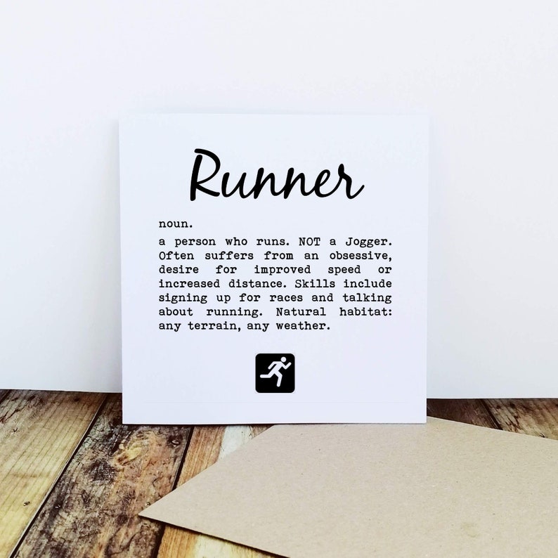 Runner Definition Running Card Runner Card Card for a Etsy