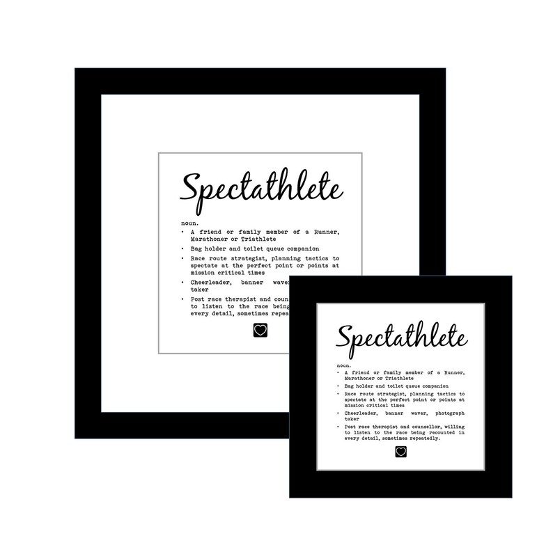 Spectator Gift Framed Print Spectathlete Definition Gift Etsy