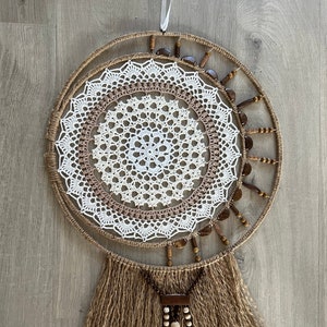 Dreamcatcher, wall hanging, boho home decoration, vintage, crochet dreamcatcher
