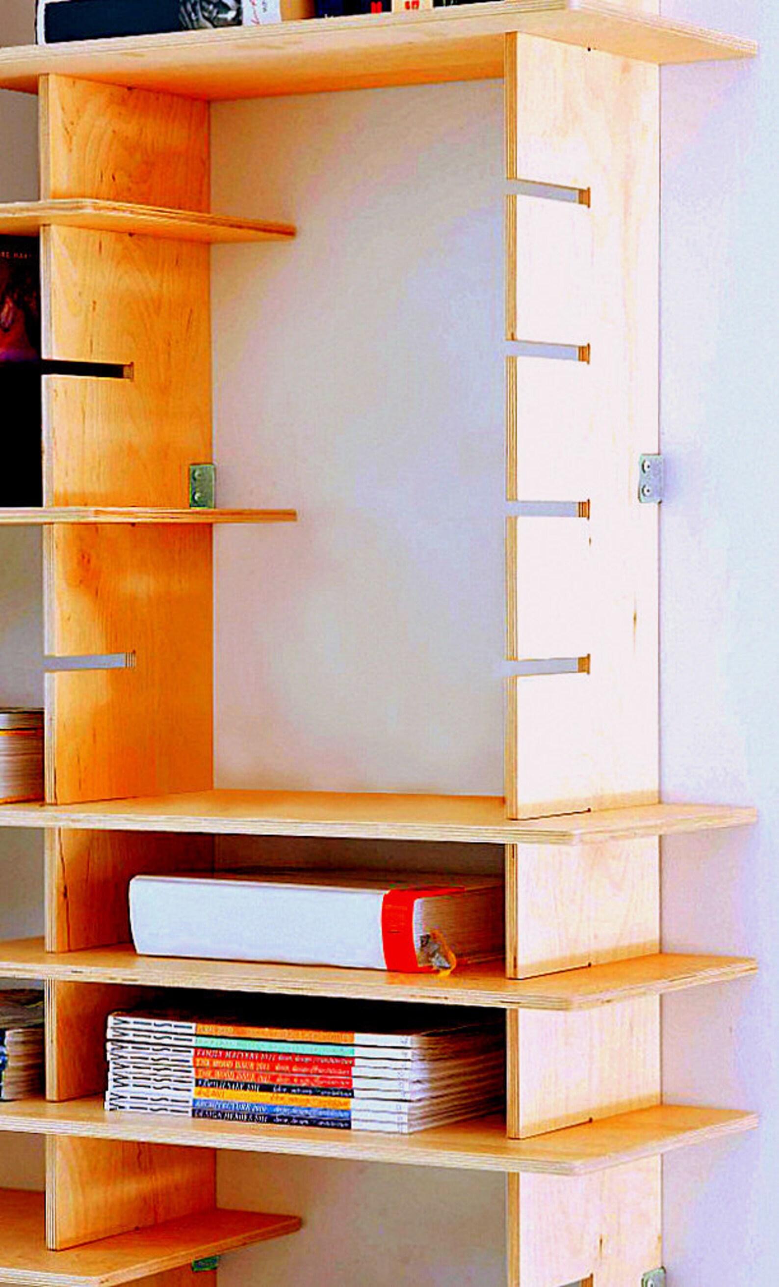 Wooden Builtin Bookcase Easy and Fun to Assemble G.nus Etsy