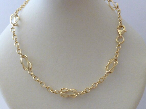 9K GOLD FILLED 2mm Round BELCHER CHAIN RING LINK SOLID NECKLACE for Pendant 45cm