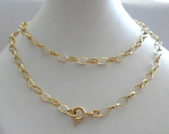 Solid Gold Belcher Chain 10k 9ct 375 9k 