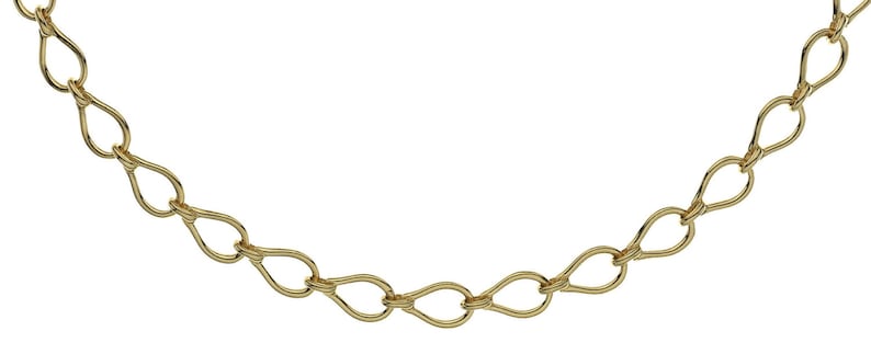 18K YELLOW GOLD GF TWIST SWIRL WAVE CHAINS WOMENS GIRLS SOLID NECKLACE GIFT 45cm