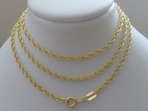 9ct Solid Yellow Gold English Rope Chain Necklace 50cm S Etsy 9ct Solid Yellow Gold English Rope Chain Necklace 50cm S Etsy