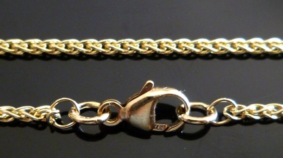 9ct 9k Solid Gold Braided Wheat Chain Necklace 50cm S Etsy Hong Kong