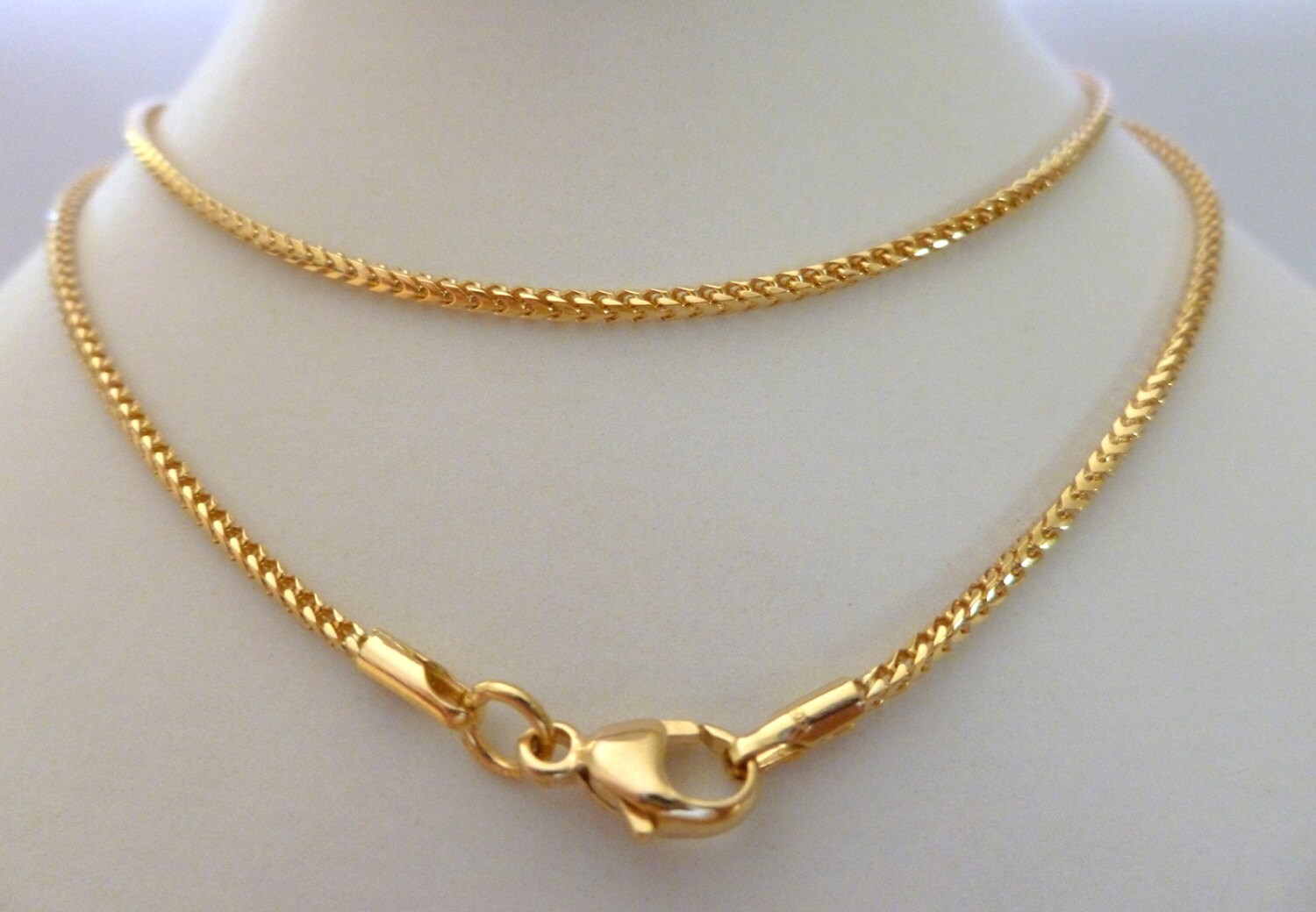 18k Solid Gold Rope Chain 18ct Franco 