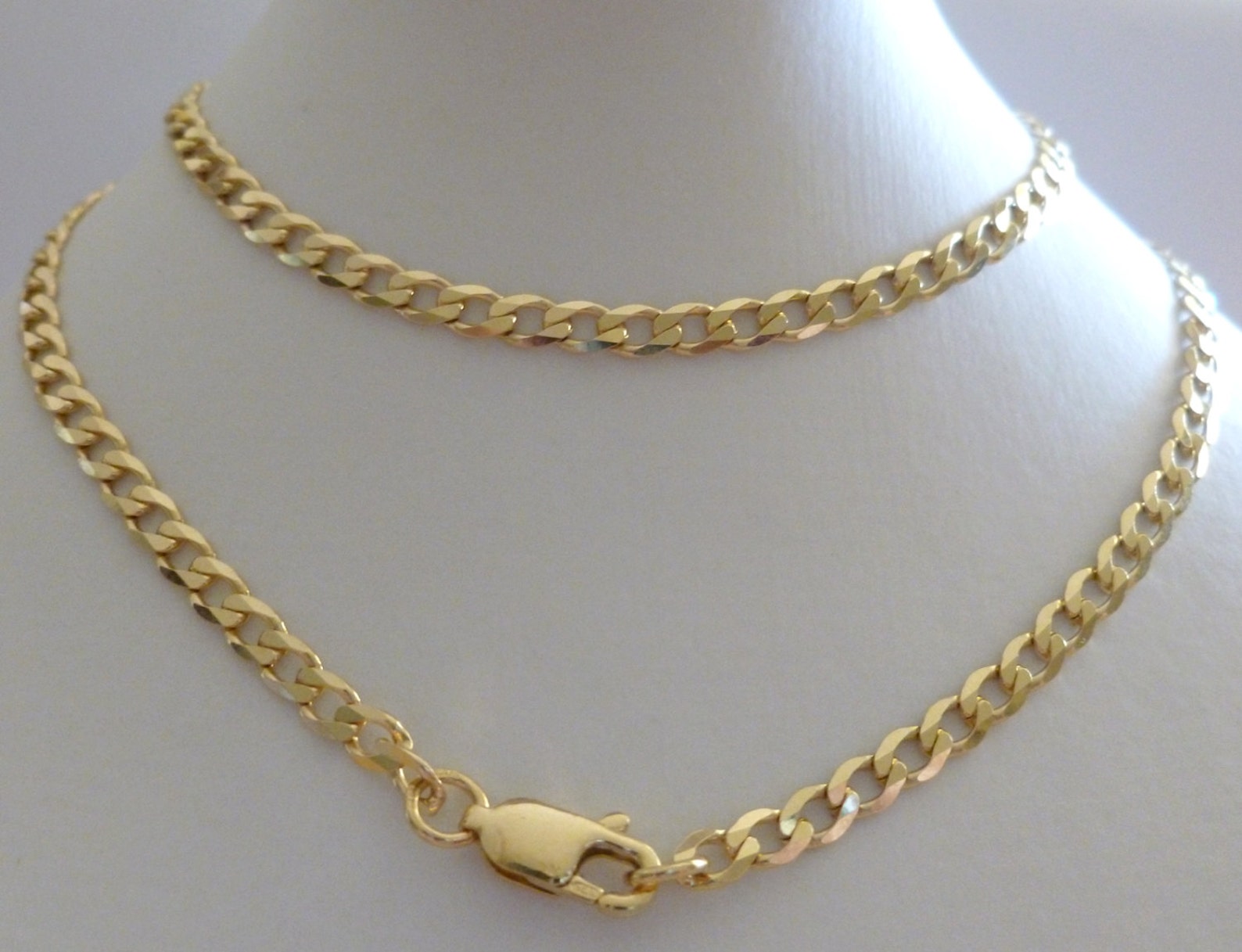 Solid Gold Curb Chain 9ct 9k 375 Men's Women's Flat Etsy UK Solid Gold Curb Chain 9ct 9k 375 Men's Women's Flat Etsy UK