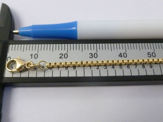 18K Gold Box Chain 18ct 750 Solid Gold 