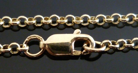 18k Solid Gold Rolo Belcher Chain 18ct 