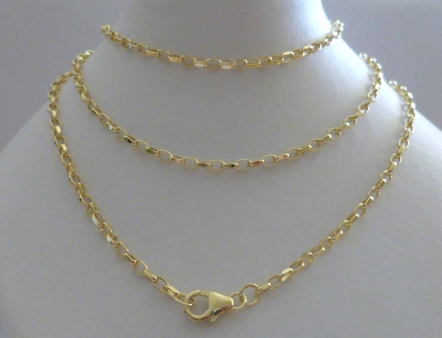 18K Gold Belcher Chain 18ct Yellow 