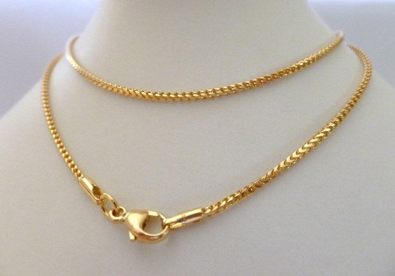 18ct Solid Gold Franco Chain 18ct 18k 750 Men's Women Etsy Norway