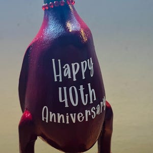 Joyeux anniversaire canard doré argent rubis diamant