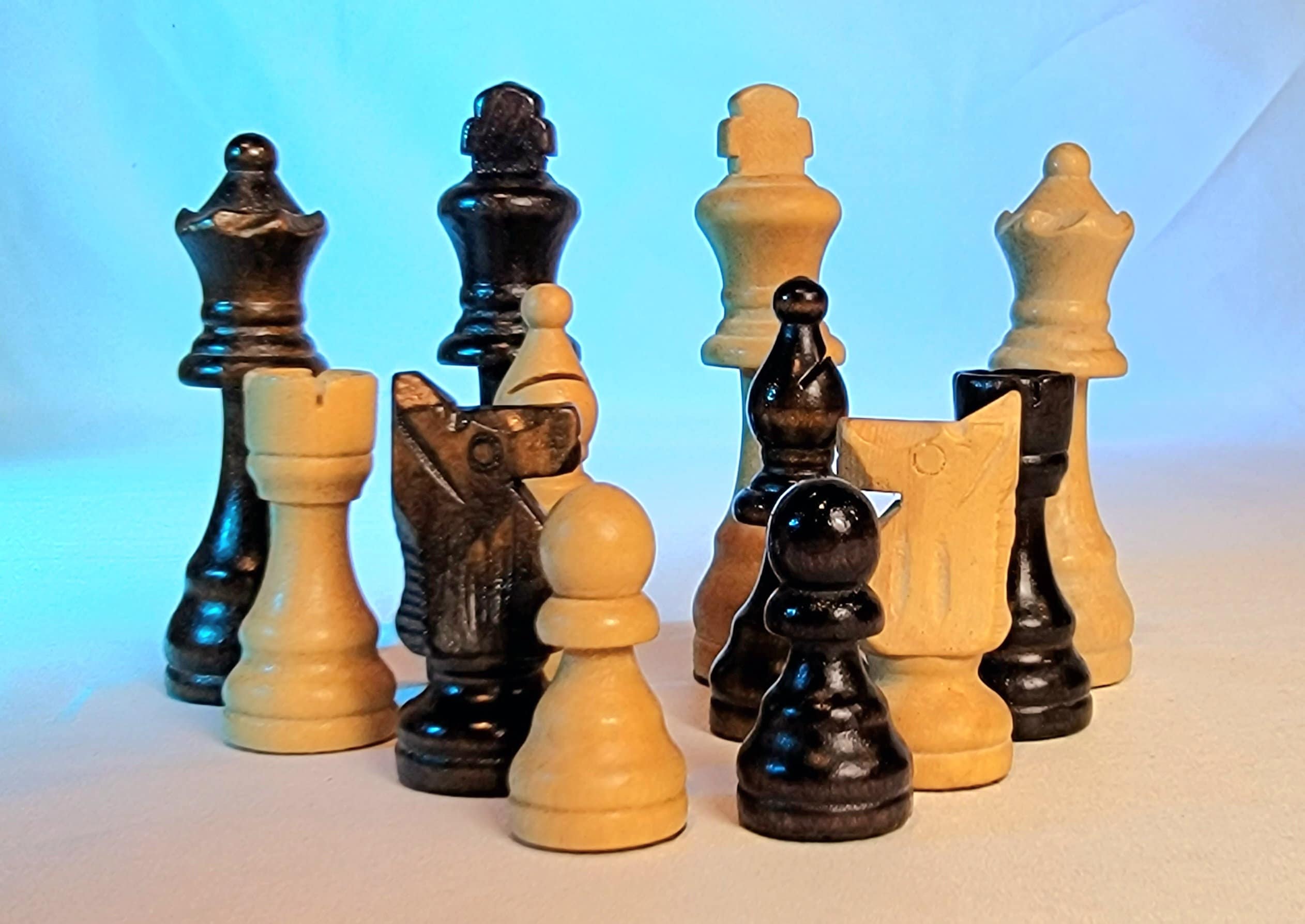  Staunton No. 6 Tournament Chess Pieces - Wooden standard  chessmen - Weighted, felted - Standard size… : Toys & Games