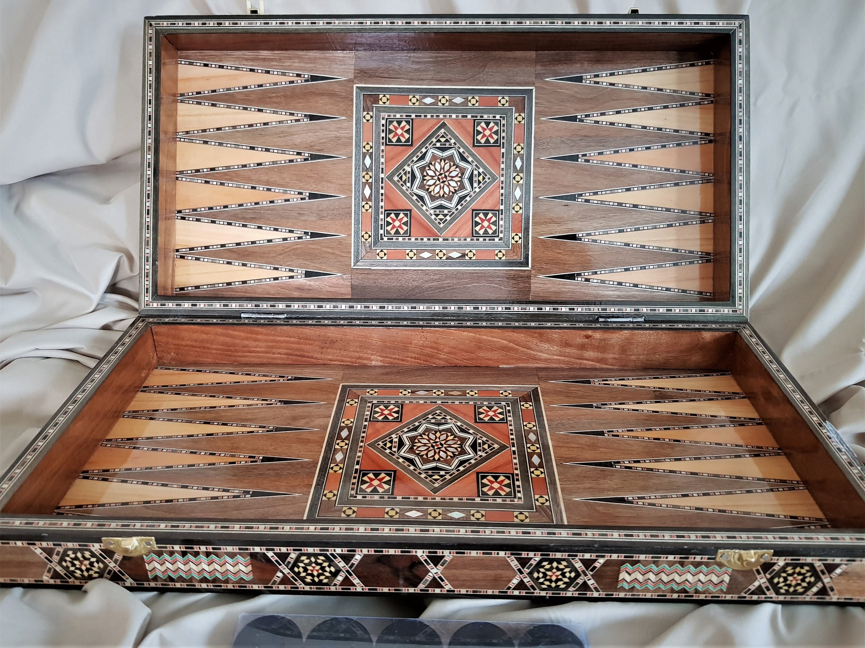 Large Size Backgammon Checkers Chess Set .mosaic Inlaid | Etsy