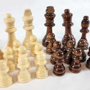 Handcrafted Wooden Chess Set - Brown and Ivory Chess Set - Large 3.6&quot; Pieces - Perfect gift for the chess enthusiast.